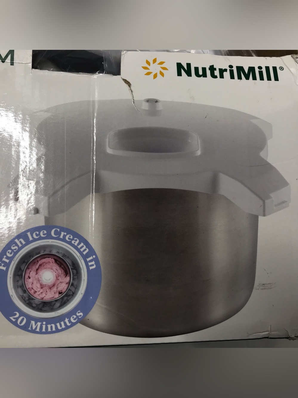 Ice Cream Maker Attachment for NutriMill & Bosch Universal Mixer Stainless Steel